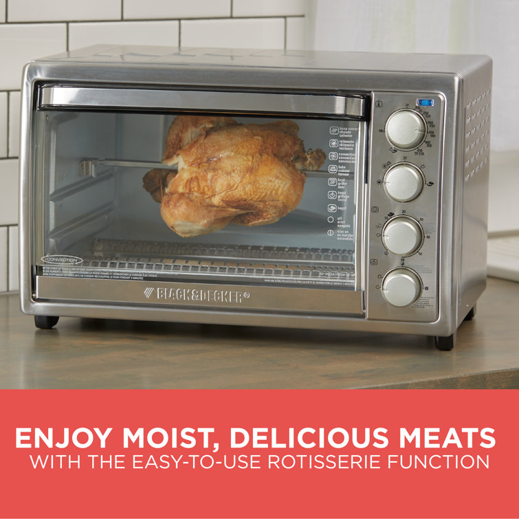 Countertop convection shop oven with rotisserie